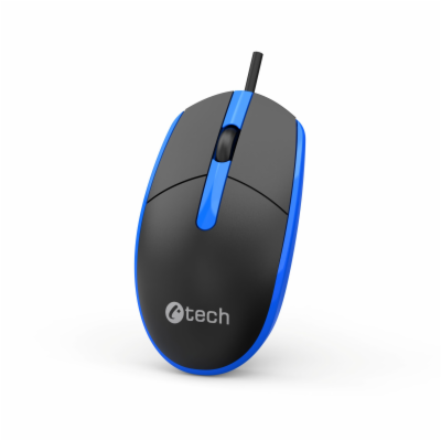 C-TECH myš WM-10, USB, 1200 DPI, černo - modrá