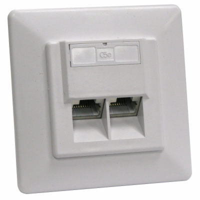 XtendLan Zásuvka 2x RJ-45, Cat5e, stíněná, pod omítku, ši...