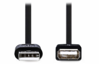 NEDIS prodlužovací kabel USB 2.0/ zástrčka USB-A - zásuvka USB-A/ černý/ bulk/ 3m