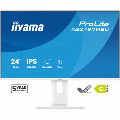 iiyama ProLite/XB2497HSU-W1/23,8"/IPS/FHD/120Hz/4ms/Bílá/5R