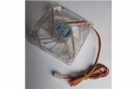 EUROCASE ventilátor 80mm, 12V/0,15A, prosvětlený RGB (3-pin)