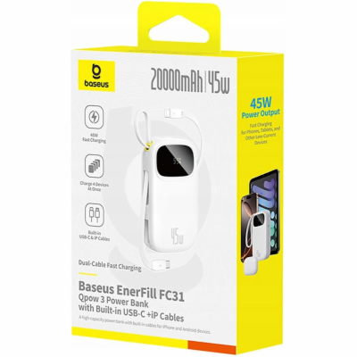 Powerbanka Baseus EnerFill FC31 Qpow 3 20000mAh, 45W, s k...