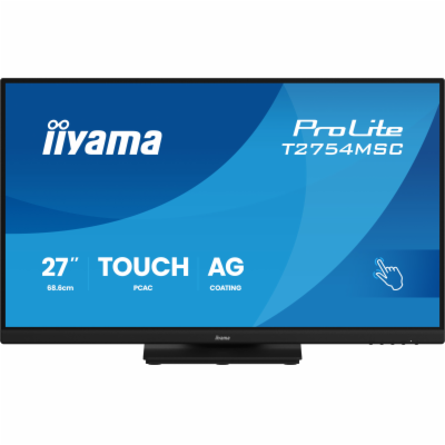 27" iiyama T2754MSC-B2AG: IPS,FHD,AG,10P,HDMI,repr