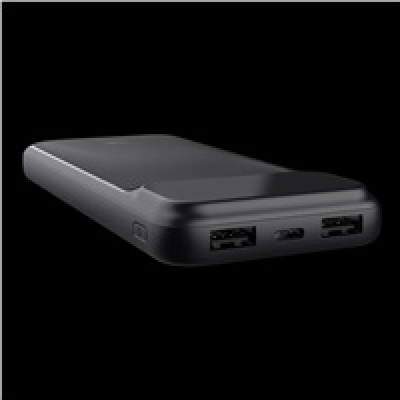 TRUST Powerbanka Avala, 10000 mAh, 1xUSB-C + 2xUSB, černá