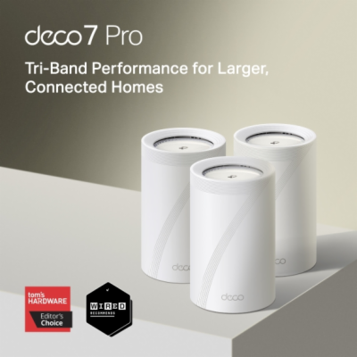 TP-Link Deco BE68(3-pack) WiFi7 Mesh(BE14000,2,4GHz/5GHz/...