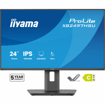 iiyama ProLite/XB2497HSU-B1/23,8"/IPS/FHD/120Hz/4ms/Černá/5R