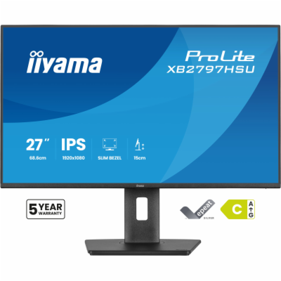 iiyama ProLite/XB2797HSU-B1/27"/IPS/FHD/120Hz/4ms/Černá/5R