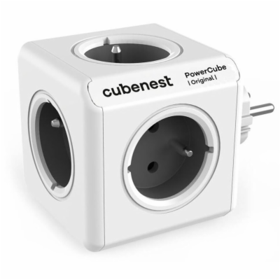 Cubenest Powercube Original,  5× zásuvka, bílá/šedá, děts...