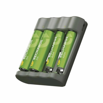 Nabíječka baterií GP Recharge B441 + 2× AA Recharge 2100 ...