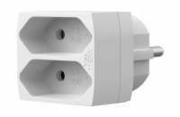 NEDIS síťový rozbočovač/ 2x zásuvka typu C (bez kolíku)/ 250 V AC 50/60 Hz/ 2,5 A/ 1100 W/ bílý