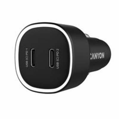 CANYON car charger OnDrive 60 PD 60W 2xUSB-C Black