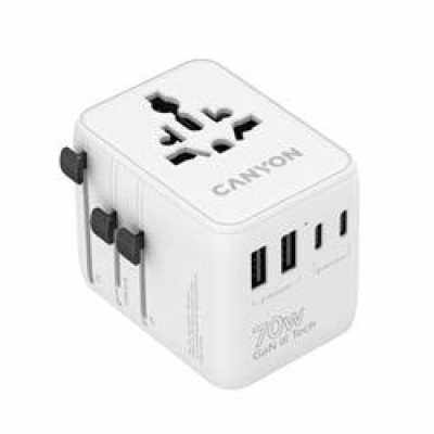 CANYON Travel Adapter OnTour 20 EU/UK/US/AUS 70W  White