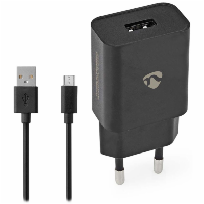 NEDIS síťová nabíječka/ 5 W/ 5 V/ 1 A/ USB-A/ černá/ micr...
