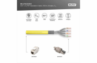 DIGITUS CAT 7A S/FTP, datový kabel – instalační kabel, 500 m, simplex, Cca, GHMT PVP certifikace