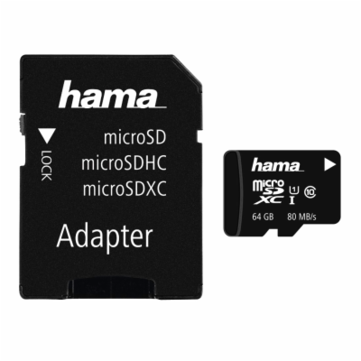 Paměťová karta Hama microSDXC 64 GB Class 10 UHS-I 80 MB/...