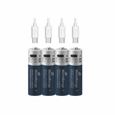 MediaRange nabíjecí USB-C Li-Ion baterie Mignon AA, 1,5V,...