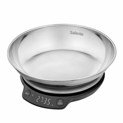 Salente Rimare, kuchyňská váha, 5 kg, nerezová mísa, čern...