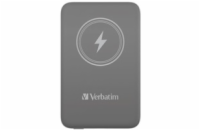 VERBATIM Powerbanka Charge  n  Go, Magnetická, 10000 mAh, USB-C, Šedá
