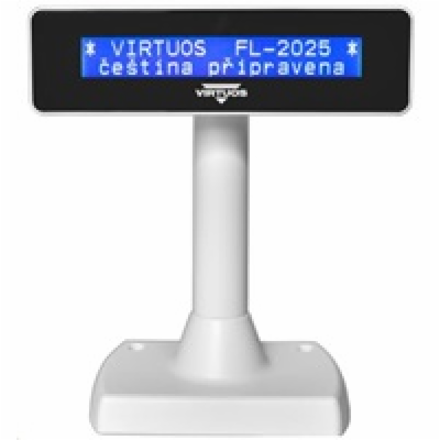 Virtuos zákaznický displej Virtuos FL-2025MB 2x20, USB, bílý