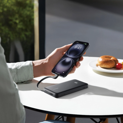 Powerbanka Anker Zolo 10000mAh, 22,5W s kabelem USB-C černá