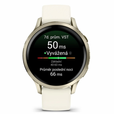 Garmin Venu® 4 - 41 mmLunar Gold / Bone silikonový řemínek