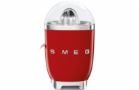 Smeg CJF11RDEU citrusový odšťavňovač, 70 W, manuální tlak, univerzální kužel z nerezové oceli, červený