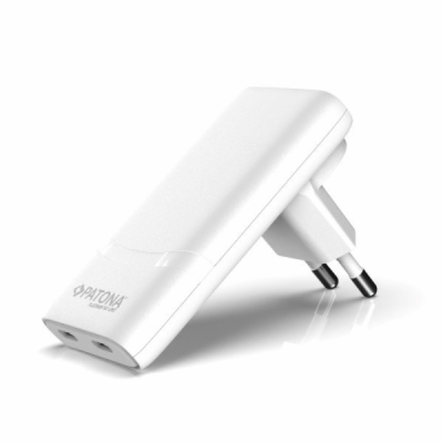 PATONA nabíječka Slim/ 2x USB-C/ 100-240V/ PD65W- GaN PD3...