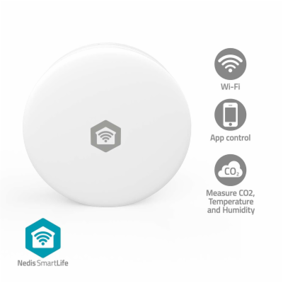 NEDIS Wi-Fi chytrý monitor kvality ovzduší/ Oxid uhličitý...