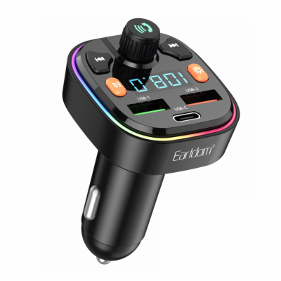 FM transmitter Earldom ET-M70, Bluetooth, USB, 3.1 A – če...