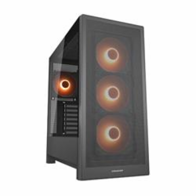 COUGAR PC skříň MX230 Black RGB Mid Tower Mesh Front Pane...
