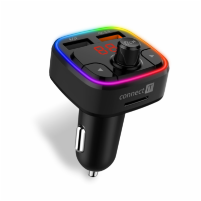 Connect IT CarRGB Bezdrátový FM transmitter, 2xUSB + Micr...