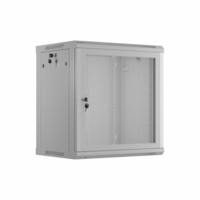 NÁSTĚNNÁ INSTALAČNÍ SKŘÍŇ 19" 12U 600X450 ŠEDÉ PERFOROVAN...