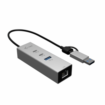 i-tec USB-C/USB-A Metal HUB 3 (2x USB-C, 1x USB-A) Port +...