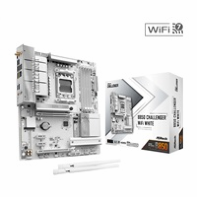 ASRock MB Sc AM5 B850M Challenger WiFi WHITE,  AMD B850, ...