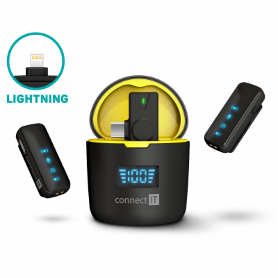 Connect IT ClipMic Pro bezdrátový mikrofon Lightning  (2 ...
