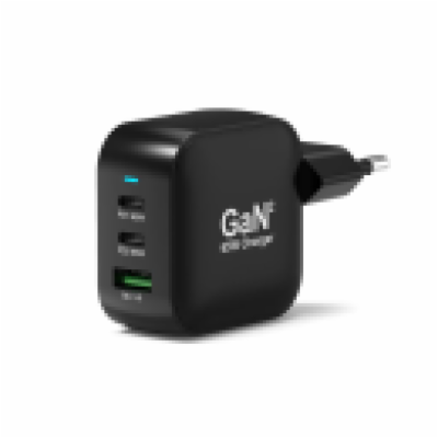 PORT CONNECT GaN2 síťová nabíječka pro 2×USB-C PD a USB-A...