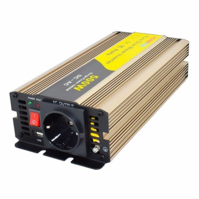 ROGERELE Sinusový měnič napětí REP500-12, 500W, 12V, USB ...