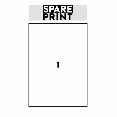 SPARE PRINT PREMIUM Samolepicí etikety bílé, 100 archů A4...
