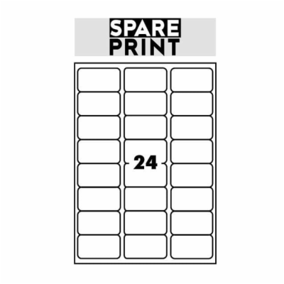 SPARE PRINT PREMIUM Samolepicí etikety bílé, 100 archů A4...