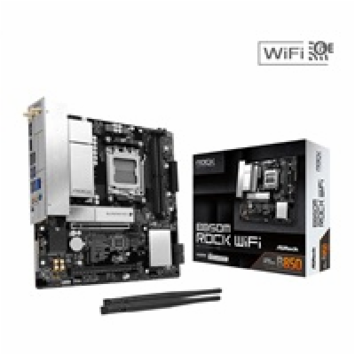ASRock MB Sc AM5 B850M ROCK WIFI, AMD B850, 4xDDR5, 1xDP,...