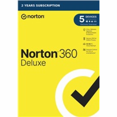 Norton 360 DELUXE 50GB + VPN 1 lic. 5 lic. 2 roky - ESD (...