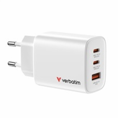 VERBATIM GaN Nabíječka Essentials 65W, 2xUSB-C, 1xUSB-A, ...