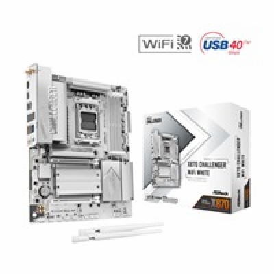 MB Asrock X870 Challenger WiFi White /AM5/4xDDR5/M.2/W7+B...