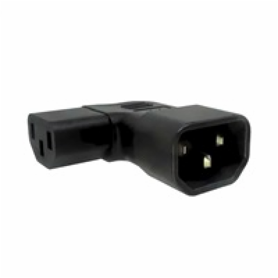 Adaptér úhlový na stranu IEC C13 na IEC C14 napětí 230V, 10A