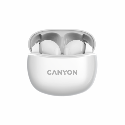 Bezdrátová stereo sluchátka True Wireless TWS-5 bílá