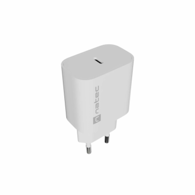 Universální nabíječka Natec RIBERA 20W, 1X USB-C, bílá