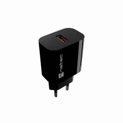 Universální nabíječka Natec RIBERA 18W, 1X USB-A,černá