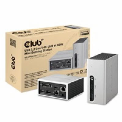 Club3D Dokovací stanice USB-A 8v1, 1xHDMI, 1xDVI, 4xUSB, ...