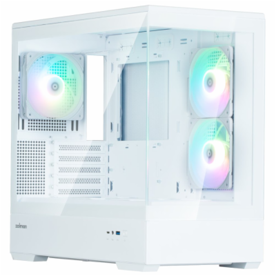 Zalman skříň P30 White V2/ miniT / 3x120mm fan ARGB / USB...