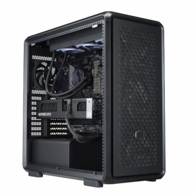 Cooler Master case MasterFrame 600 Black, Průhledná bočni...